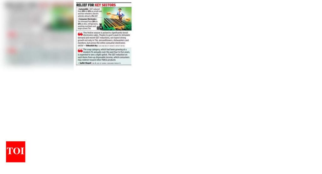 नवीन जीएसटी लाथ मारत असताना, ग्राहकांच्या डोळ्याच्या किंमतीत कपात होते, उद्योगातील खेळाडू विक्रीवर पैज लावतात