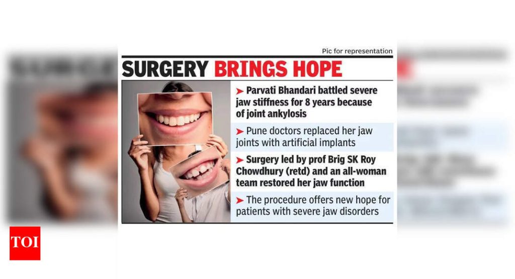 एकूण जबडा संयुक्त पुनर्स्थापनेनंतर नेपाळमधील महिला सामान्य जीवनाकडे परत येते