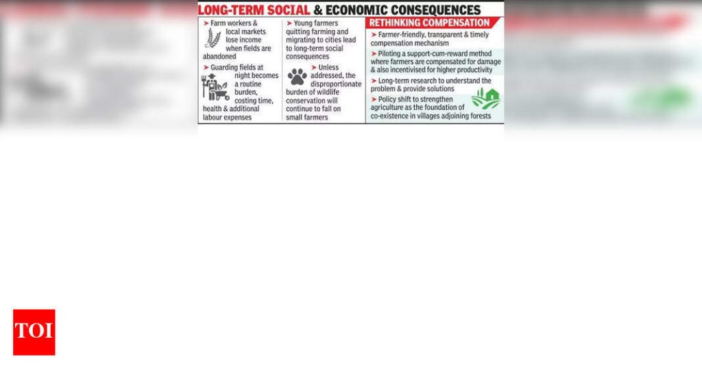 महा शेतकरी वन्य प्राण्यांपासून 40,000 सीआर पर्यंत गमावतात, केवळ 1% आराम मिळतात: अभ्यास