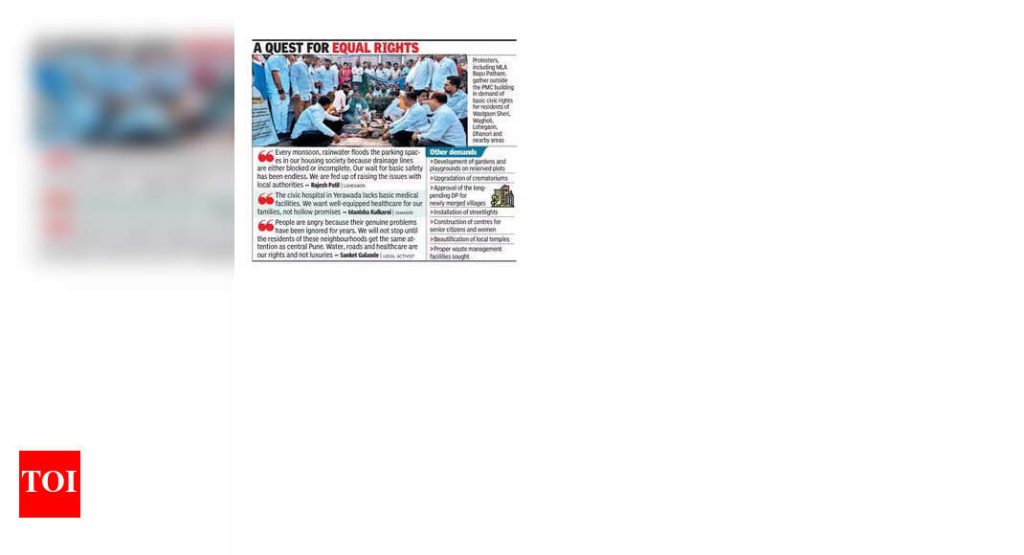 पूर्व पुणे येथील रहिवासी त्यांच्या दैनंदिन जीवनात चांगल्या इन्फ्राची मागणी करतात