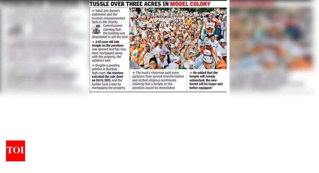 मालमत्ता विक्रीला विरोध करण्यासाठी जैन समाजाचा मोर्चा