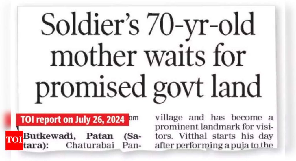 कारगिल शहीद कुटुंबाला 26 वर्षांच्या प्रतीक्षेनंतर वचन दिलेली जमीन मिळाली