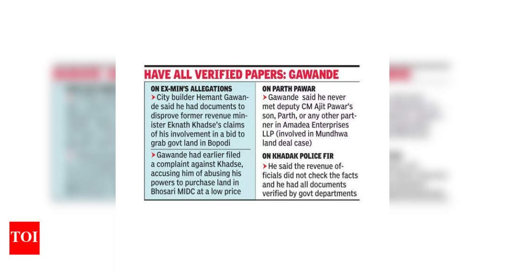 बोपोडीतील जमिनीच्या पार्सलप्रकरणी माझ्याविरुद्ध दाखल करण्यात आलेला एफआयआर चुकीचा, माझ्याकडे माझ्या खटल्याच्या समर्थनार्थ कायदेशीर कागदपत्रे आहेत : गावंडे