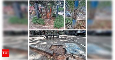 ‘स्मार्ट’ नाही: जेएम रोडवरील हा फूटपाथ दुरवस्थेने ग्रासला आहे