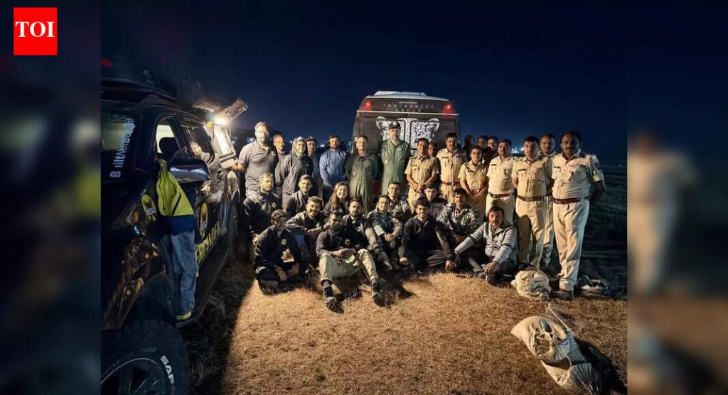 जंगली यश: पुणे विमानतळावर 7 तासांच्या बहुसंख्येच्या कारवाईनंतर बिबट्याला सुखरूप पकडले