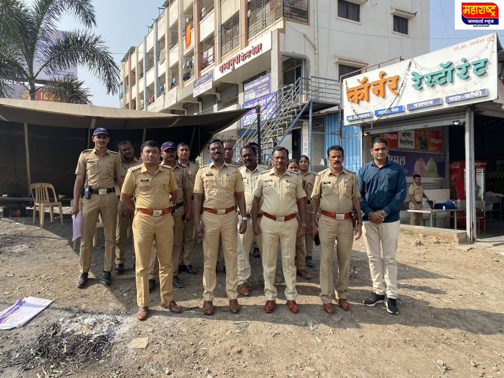 कोरेगाव भीमा शौर्य दिनाच्या पार्श्वभूमीवर थेऊर फाटा येथे कडक पोलिस बंदोबस्त