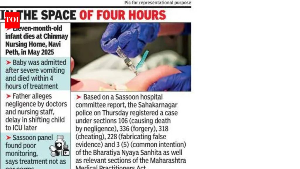 निष्काळजीपणामुळे बाळाच्या मृत्यूप्रकरणी 4 डॉक्टर, 2 परिचारिकांवर एफआयआर