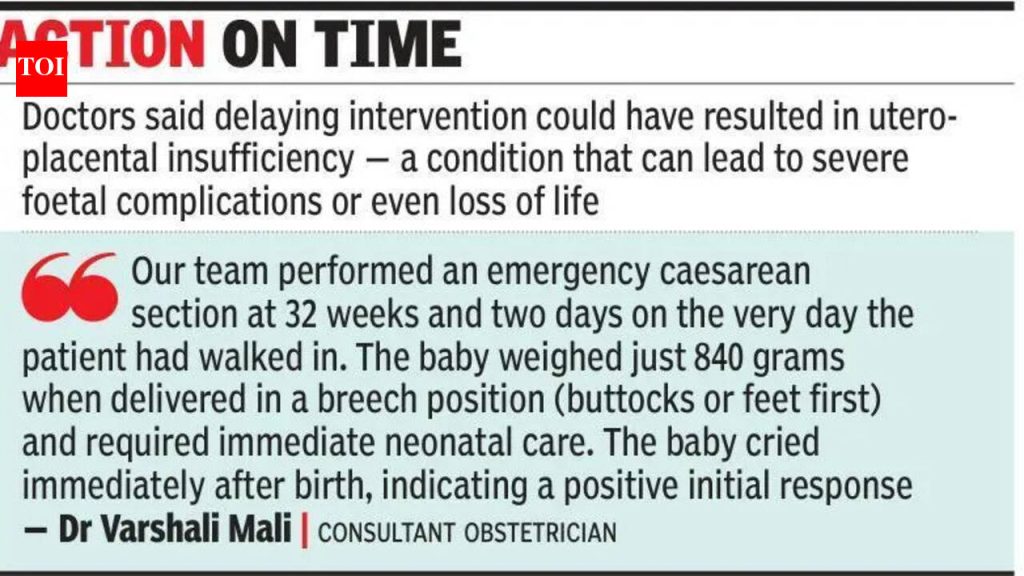 तातडीच्या हस्तक्षेपामुळे शांत पण गंभीर IVF गर्भधारणा प्रकरणात स्त्री, बाळाला वाचवले जाते